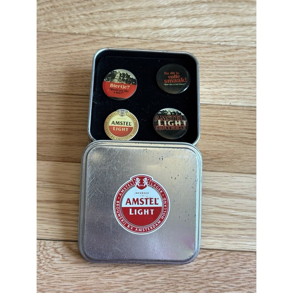 Amstel Light Beer Collector Pins Tin Amsterdam Amstel Breweries Holland